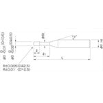 NS 롱넥 레이디어스 엔드밀 MHR230R Φ0.4XR0.05X2 MHR230R 0.4XR0.05X2 1개
