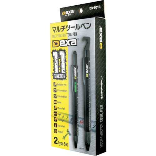 OnSquare 11 기능 부착 멀티 툴 펜(2개 세트) DX-501B 1 S