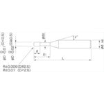NS 롱넥 레이디어스 엔드밀 MHR230R Φ0.8XR0.05X4 MHR230R 0.8XR0.05X4 1개