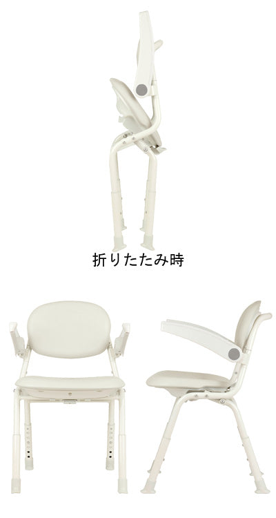 ユニプラス　コンパクトシャワーチェア / BSU12　ホワイト　1 台