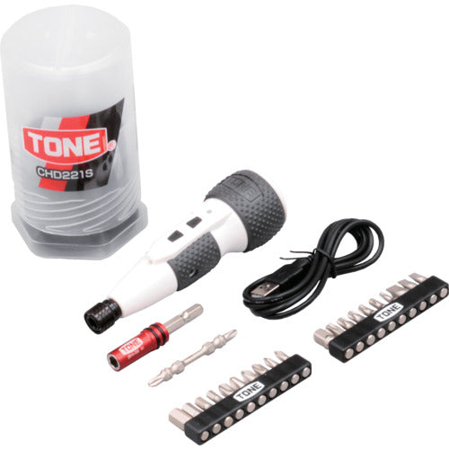 ＴＯＮＥ　ハイブリッド電動ドライバーセット　CHD221S　1 Ｓ