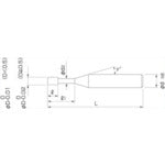 ＮＳ　高硬度用２枚刃ロングネックスクエアエンドミル　ＭＨＲＨ２３０　Φ０．８×８　MHRH230 0.8X8　1 本