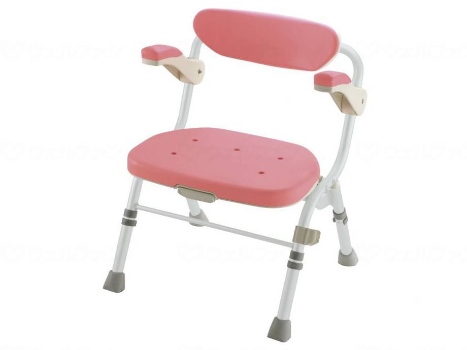 리첼 접이식 쇼타치 R형 팔걸이 부착 핑크 표준