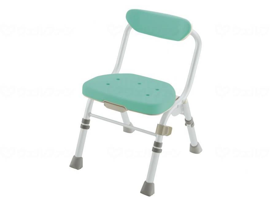 リッチェル折りたたみｼｬﾜｰﾁｪｱM型背付H ｸﾞﾘｰﾝ