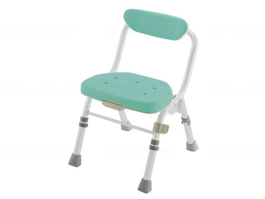 リッチェル折りたたみｼｬﾜｰﾁｪｱM型背付H ｸﾞﾘｰﾝ