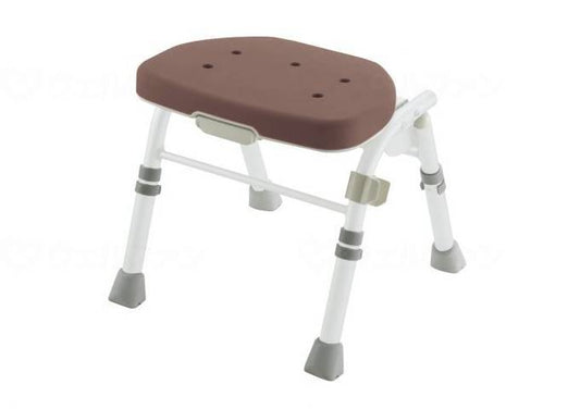 リッチェル折りたたみｼｬﾜｰﾁｪｱM型背なし ﾌﾞﾗｳﾝ