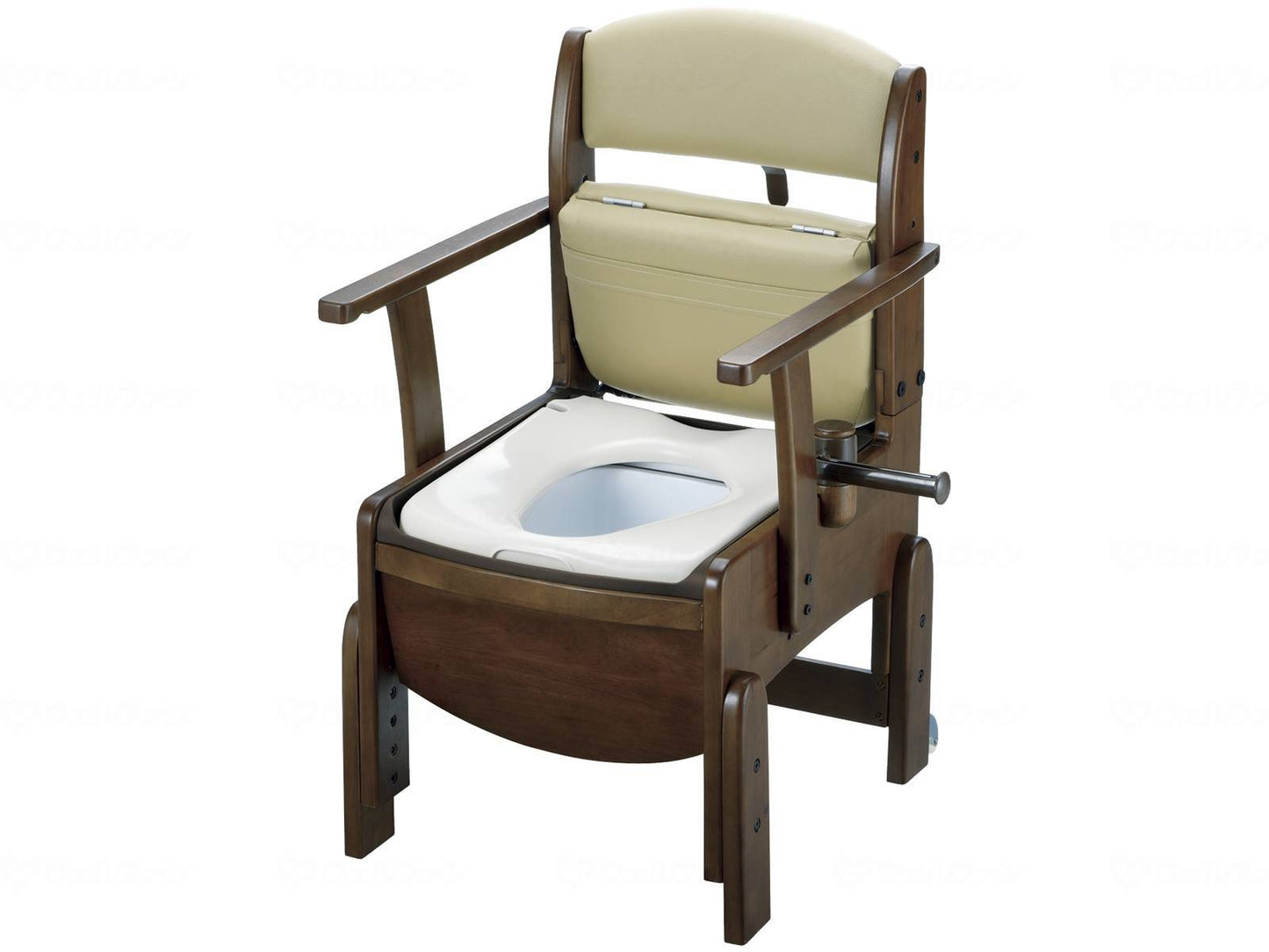 Richell Wooden Toilet Kiraku Compact Deodorizing Function Standard Toilet Seat