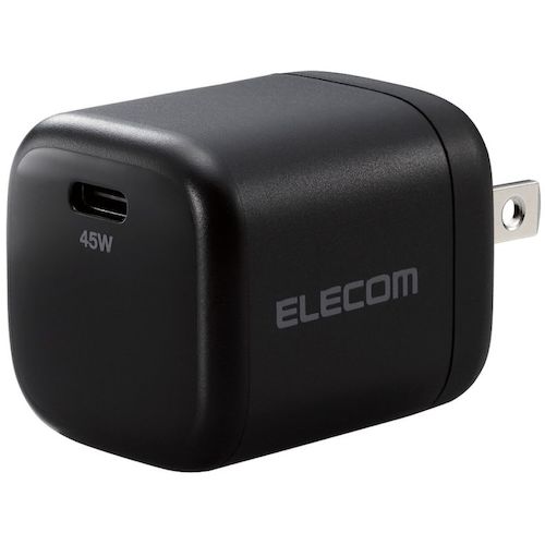 ELECOM AC Adapter for Notebook PCs USB Charger 45W Type-C1 Port Black ACDC-PD2245BK 1 pc