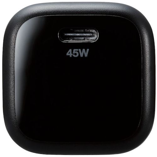 ELECOM AC Adapter for Notebook PCs USB Charger 45W Type-C1 Port Black ACDC-PD2245BK 1 pc