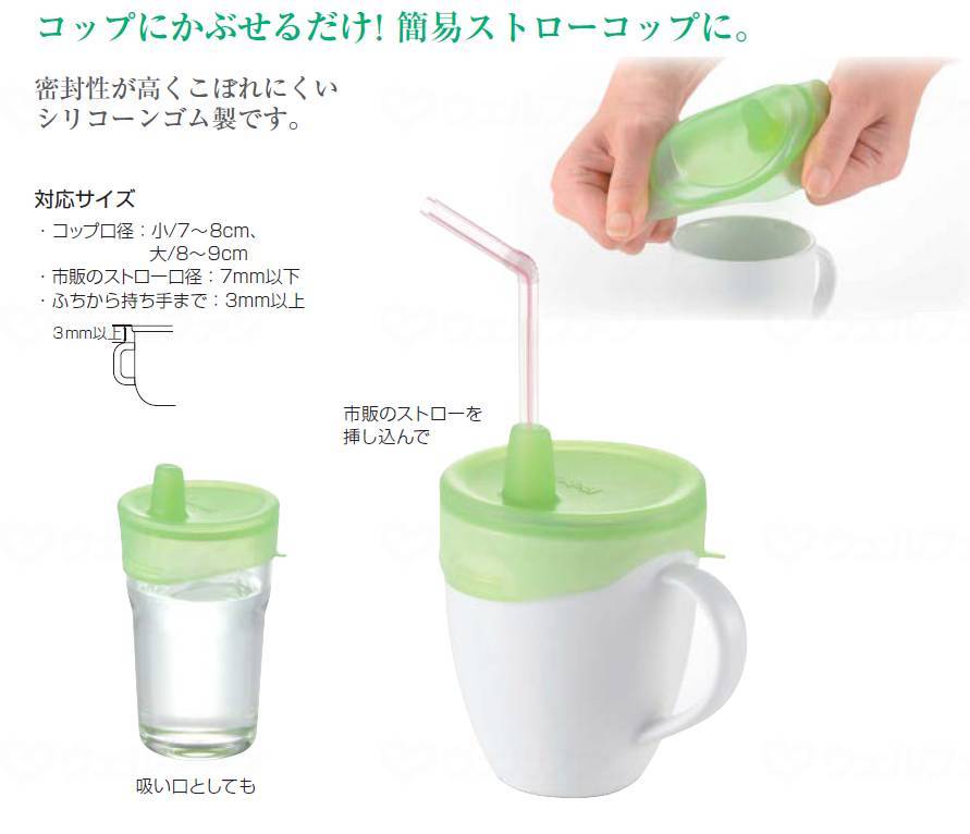 It's good to use Richell! Large stretchable straw cap for cups