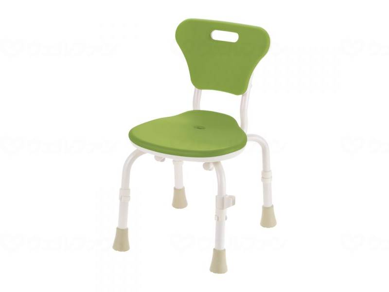 Richell Soft Shower Chair Cleo (Mold Resistant Plus) with backrest, green, width 39cm