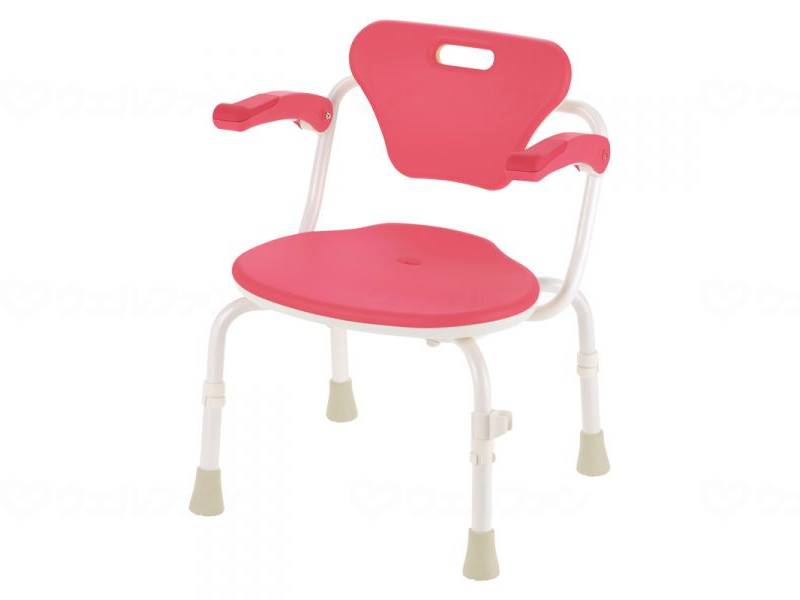 Richell Soft Shower Chair Cleo (Mold Resistant Plus) with Armrests Pink Width 52cm
