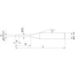 ＮＳ　小型高硬度加工用ドリル　ＭＳＤＨ　Φ０．５５Ｘ５．５　MSDH 0.55X5.5　1 本