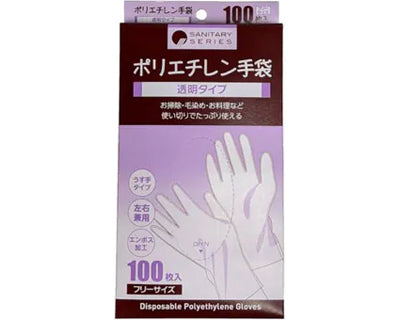 ポリエチレン手袋　透明タイプ / うす手タイプ　100枚入　左右兼用　1 ケース(120小箱入)