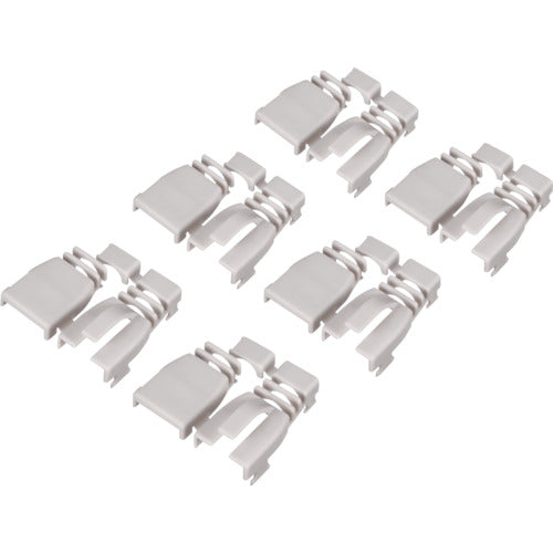BAFFALO Retrofit Connector Protective Covers, Pack of 6, Light Gray, BLAARJ45LG6, 1 Bag