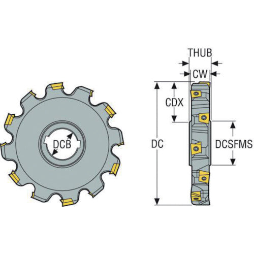 SECO Milling Side Cutter 335.18/25 Cutter 335.25-250.20.50-9N 1 pc
