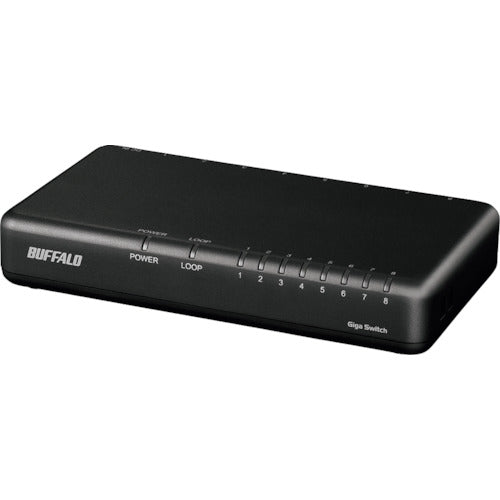 BAFFALO Giga 8 포트 스위칭 허브 전원 외부 플라스틱 케이스 블랙 LSW6-GT-8EPL / BK 1 개