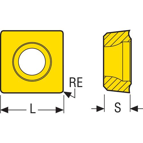 세코 퍼포 맥스 드릴 외날용 인서트 SCGX09 DP2000 SCGX09T308-P2 10개