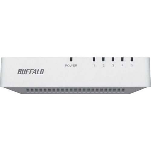 BAFFALO 10/100Mbps compatible switching hub, plastic case/external power model, 5 ports, white, LSW4-TX-5EP/WHD, 1 unit