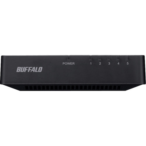 BAFFALO 10/100Mbps Compatible Switching Hub Plastic Case/External Power Supply Model (No Magnet) 5 Ports Black LSW4-TX-5EPL/BKD 1 pc