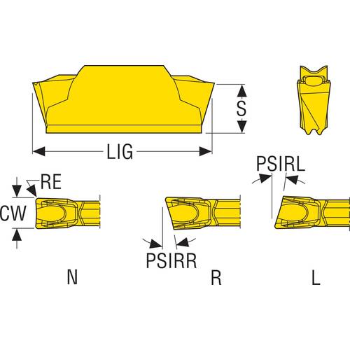 セコ　旋削　ＭＤＴ溝入れ用インサート　ＬＣＭＦ１６０５　ＴＧＰ２５　LCMF160504-0500-MC　10 個