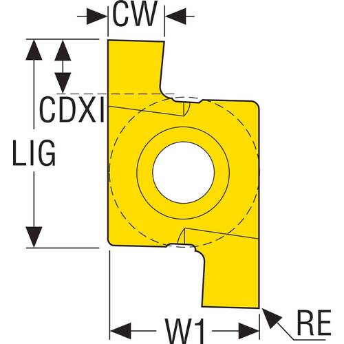 SECO Turning Grooving Insert 10ER CP500 10ER1.65FG 2 Pieces