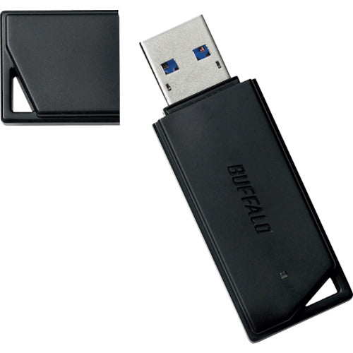 BAFFALO USB3.1(Gen1)/USB3.0 대응 USB 메모리 밸류 모델 64GB 블랙 RUF3-K64GB-BK 1개