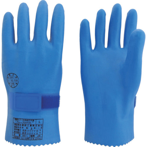 Watabe Insulated Gloves, Low Voltage Gloves with Protective Cover, Blue Protect S, 506-S, 1 Pair