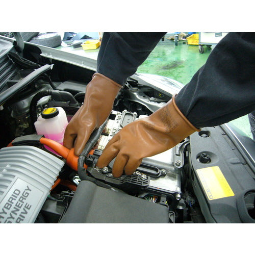 Watabe Low Voltage Rubber Gloves for 750V or less, Extra Large, 507-LL, 1 pair