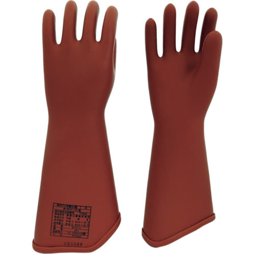 Watabe Insulated Gloves High-Voltage Rubber Gloves (NU Type, with Sleeve Holes) 410mm Large 510-L 1 Pair