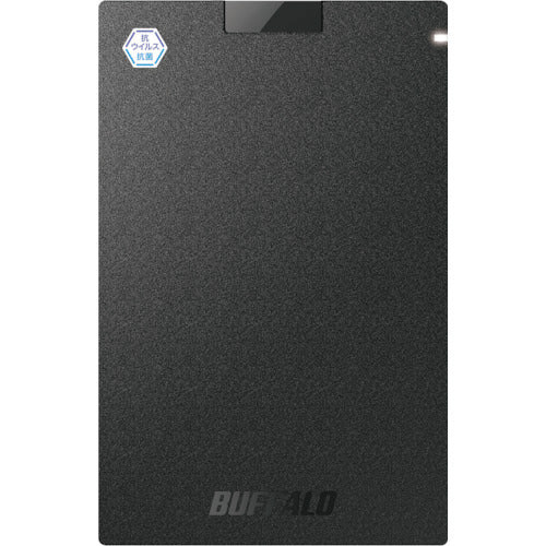 ＢＡＦＦＡＬＯ　抗ウイルス・抗菌ポータブルＳＳＤ　ＵＳＢ３．２（Ｇｅｎ１）　Ｔｙｐｅ−Ａ　１ＴＢ　ブラック　SSD-PGVB1.0U3-B　1 個