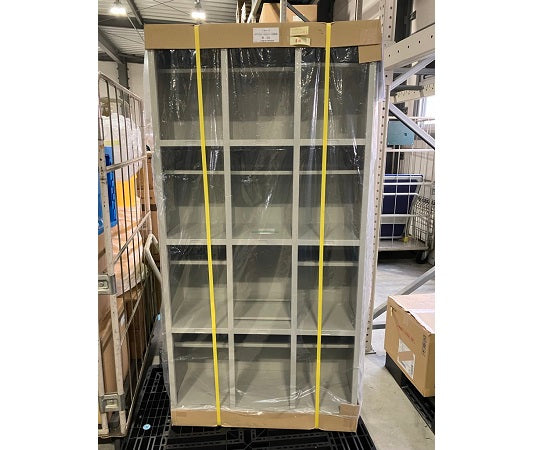 [Defective product] 3-8844-02 Smart helmet storage unit (with middle shelf) 3 rows, 4 levels (for 12 people) HMTS12 1 unit