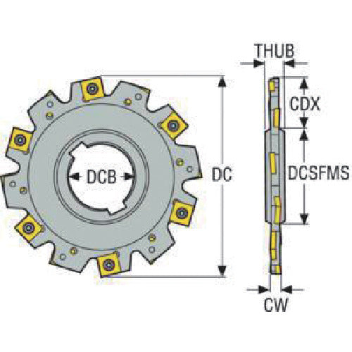 SECO Milling Side Cutter 335.19 Cutter 335.19-100.10.27-5 1 piece