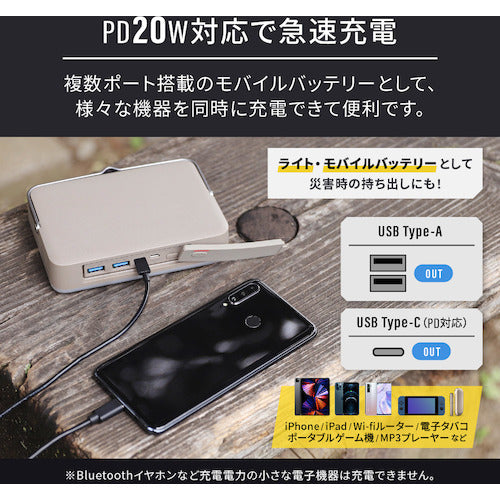 Owltech High light output/large capacity 24000mAh LED lantern with lampshade OWL-LPB24001LCA-GY 1 piece