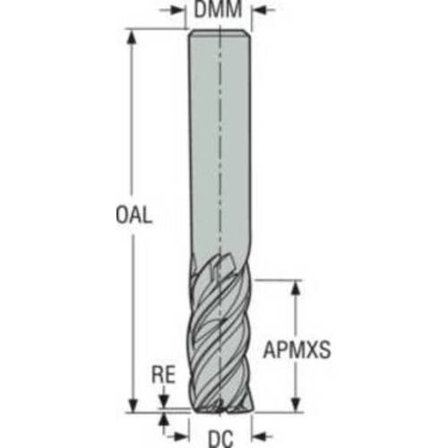 세코 JABRO Solid2 엔드밀 554L030Z4.0-SIRON-A 1개