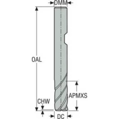 セコ　ＪＡＢＲＯ　Ｓｏｌｉｄ２　エンドミル　553080Z3.3-SIRON-A　1 個