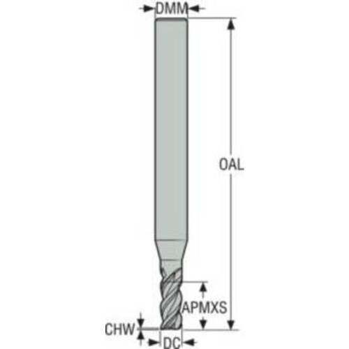 SECO JABRO Solid 2 End Mill 513L010Z3.0-SIRON-A 1 piece