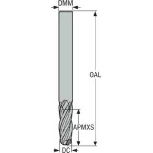 SECO JABRO Solid 2 End Mill JS534080D1B.0Z4-NXT 1 piece