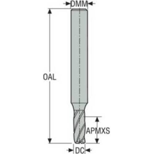 SECO JABRO Solid 2 End Mill 553040SZ3.0-SIRON-A 1 piece