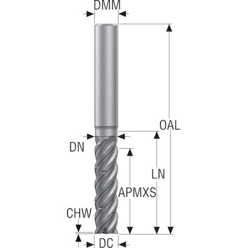 세코 JABRO JS754 스퀘어 엔드밀 JS754160E3C.0Z4C-HXT 1개