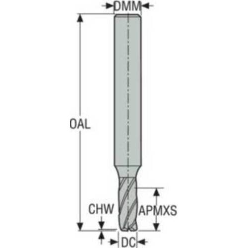 세코 JABRO Solid2 엔드밀 553L050Z3.0-SIRON-A 1개