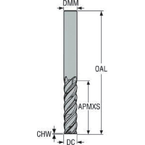 세코 JABRO JS554 스퀘어 엔드밀 JS554250D3C.0Z4C-SIRA 1개