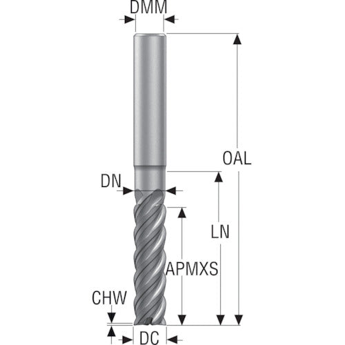 세코 JABRO JS754 스퀘어 엔드밀 JS754080E3C.0Z4-HXT 1개