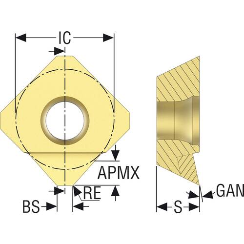 SECO Milling PCD Insert SEEX09T3 PCD20 SEEX09T3AFFN-L1 2 pieces