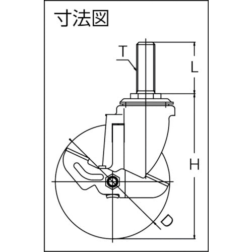 ワコーパレット　エアーキャスターねじ込みタイプ（自在車Ｓ付）１００ｍｍ　ナイロンホイール　ALT-100NRDS　1 個