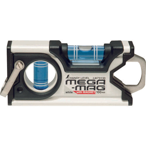 Shinwa Handy Level MEGA-MAG 100mm with White Magnet 73130 1 pc
