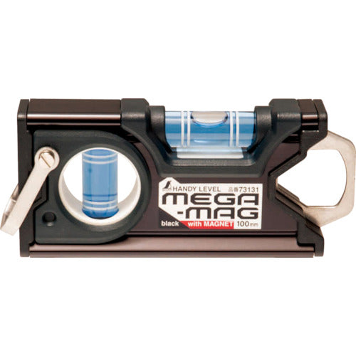 シンワ　ハンディレベル　ＭＥＧＡ−ＭＡＧ　１００ｍｍ黒マグネット付　73131　1 個