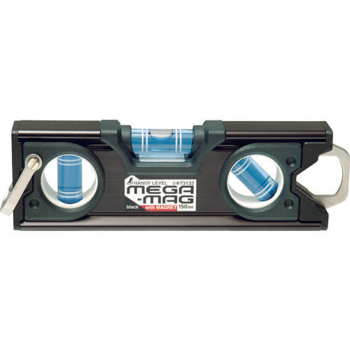 Shinwa Handy Level MEGA-MAG 150mm with Black Magnet 73133 1 pc