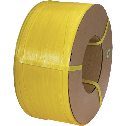 ＴＲＵＳＣＯ　自動梱包器用ＰＰバンド幅１５．５ｍｍＸ長さ２５００ｍ　黄　GPP-155-58Y　1 巻