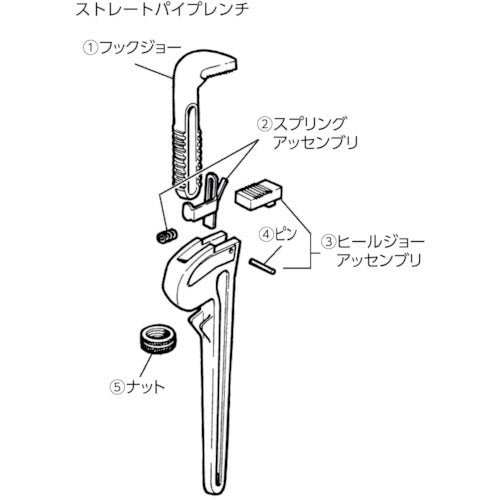 ＲＩＤＧＩＤ　６インチ用レンチパーツ　フックジョー　31555　1 PK